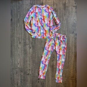 Bunny Knots Velveteen Spooooky Bamboo Girls Jogger Lounge Set- Size 7